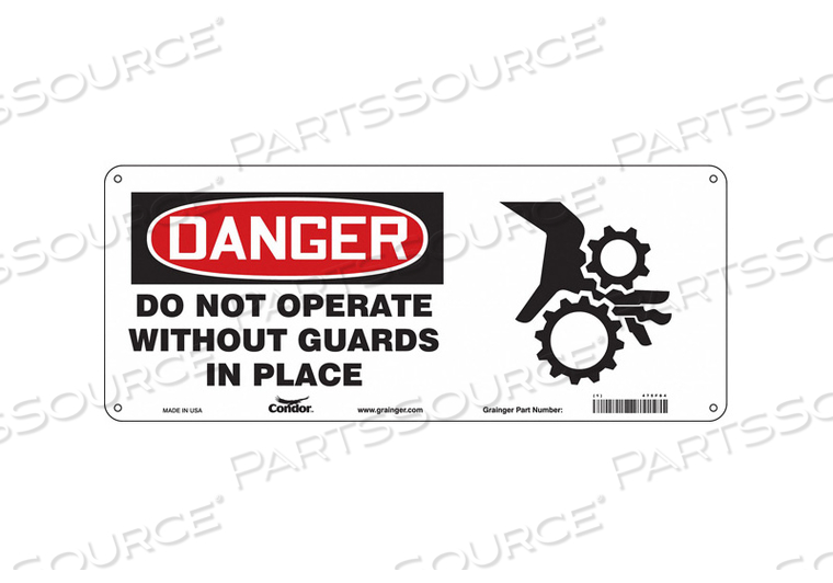 SAFETY SIGN 17 WX7 H 0.055 THICKNESS 