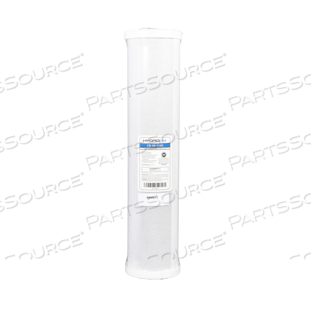 HYDRONIX CB-45-2005 - 5 MICRON 4.5" X 20" CARBON BLOCK by Hydronix