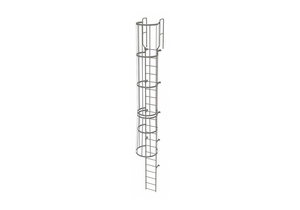 FIXED LADDER W/ SAFETY CAGE STEEL 20 FT. by Tri-Arc