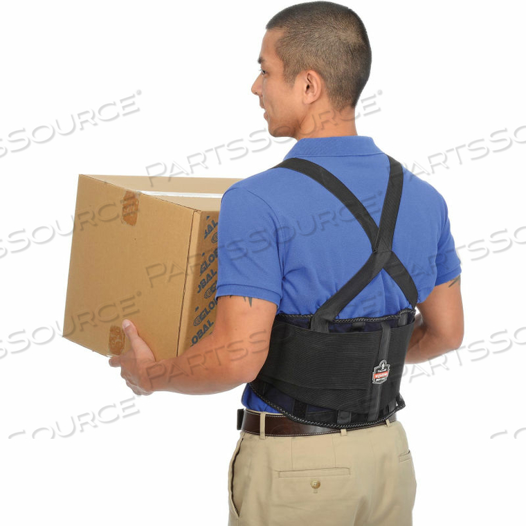 PROFLEX 100 ECONOMY BACK SUPPORT W/RUBBER TRACK WEBBING, SMALL, BLACK by Ergodyne