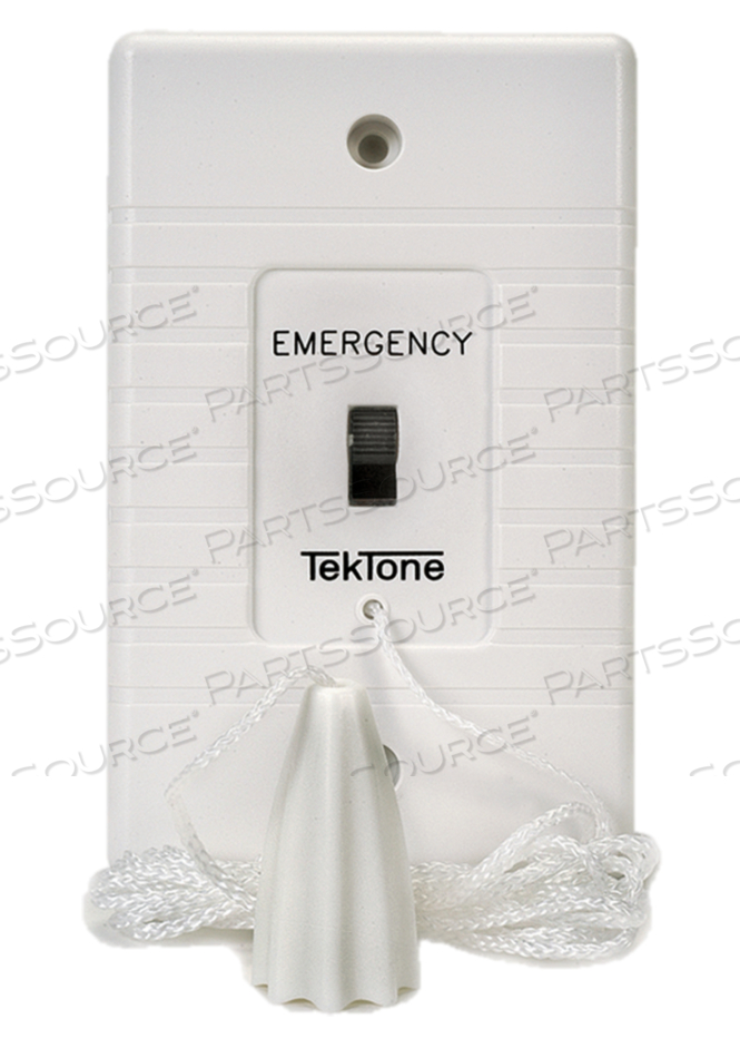 EMERGENCY CALL SWITCH, 2PDT, 2 POLES, STANDARD SINGLE-GANG ELECTRICAL BOX, PLASTIC PLATE, 2.75 IN X 4.5 IN X 1.5 IN by TekTone Sound & Signal Mfg., Inc.