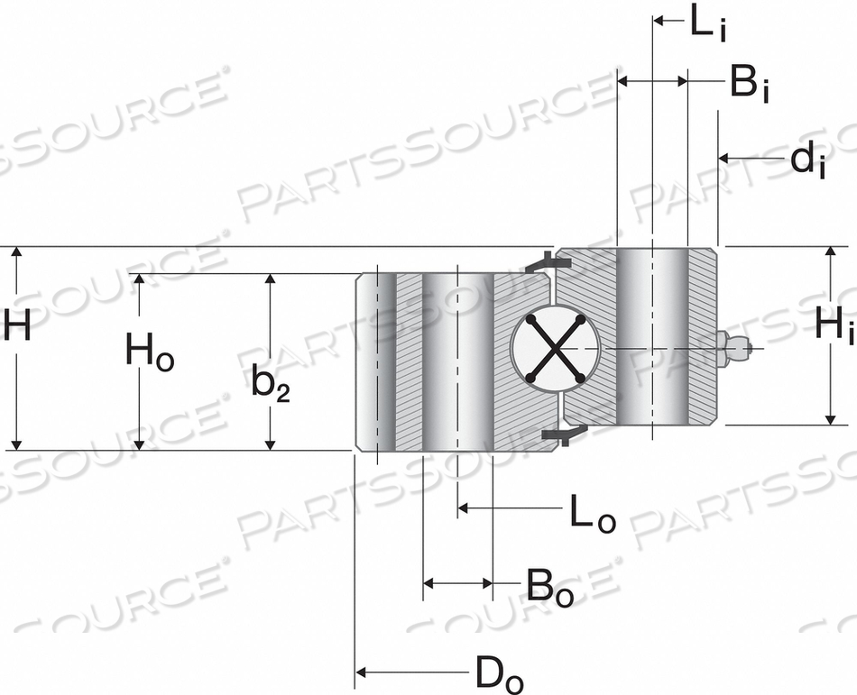 SLEWING RING STEEL 12.770 ID 20.486 OD by Silverthin Bearing