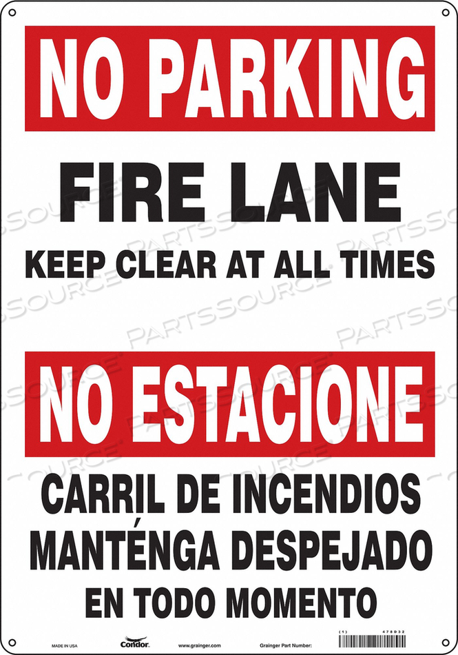 SAFETY SIGN 14 WX20 H 0.060 THICKNESS 