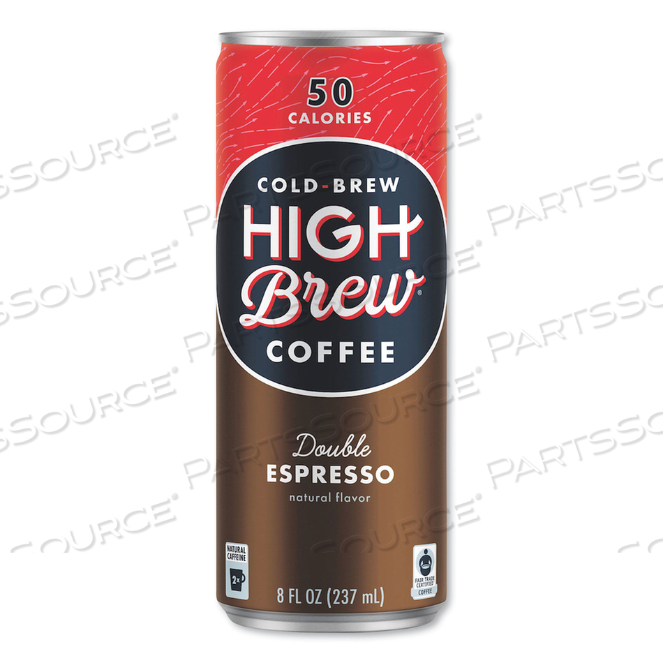 COLD BREW COFFEE + PROTEIN, DOUBLE EXPRESSO, 8 OZ CAN by HIGH Brew Coffee