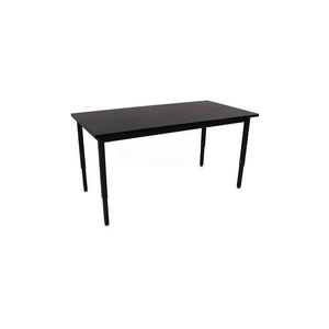 30" X 72" LOBO SCIENCE TABLE - PHENOLIC TOP - ADJUSTABLE HEIGHT - BLACK by WB Manufacturing