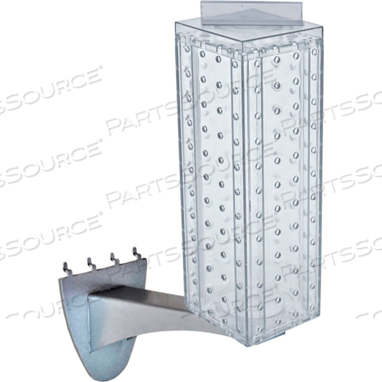 FOUR-SIDED PEGBOARD TOWER W/ EXTENSION, 4"W X 4"D X 12"H by Azar International