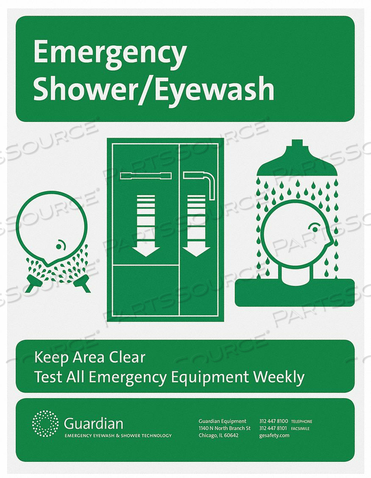 EMERGENCY SIGN GREEN by Guardian Equipment