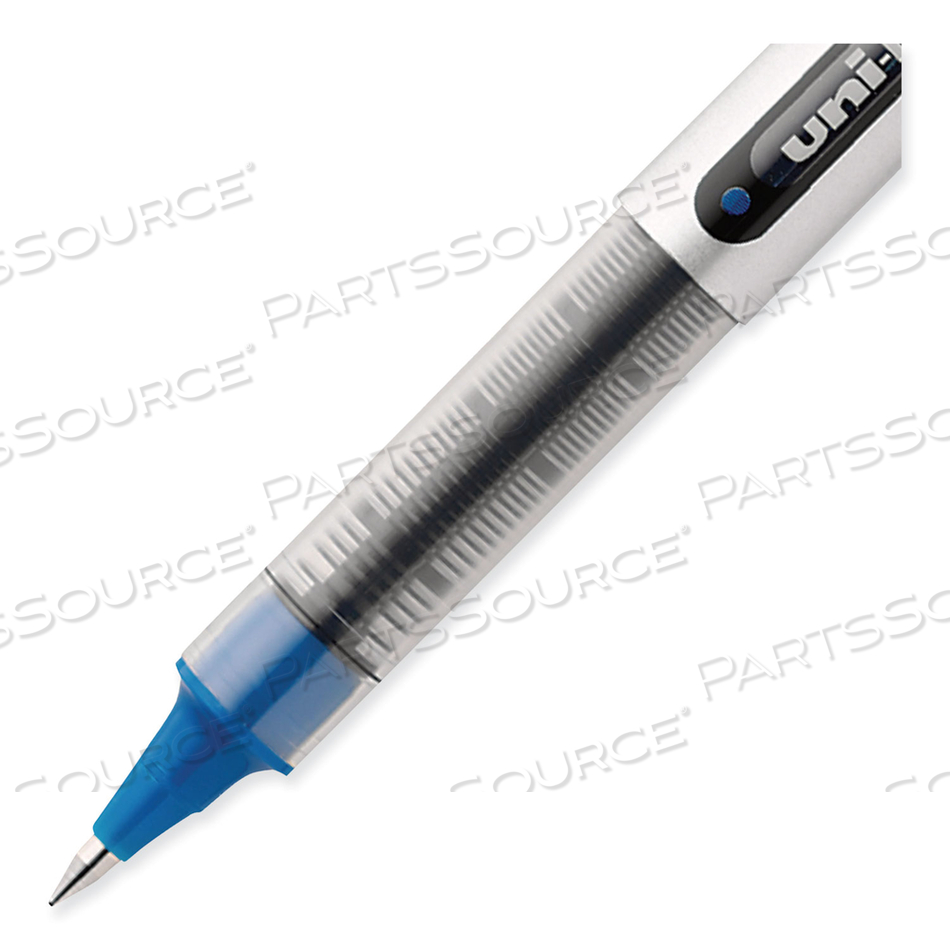 VISION ROLLER BALL PEN, STICK, FINE 0.7 MM, BLUE INK, BLUE/GRAY BARREL by Uni-Ball