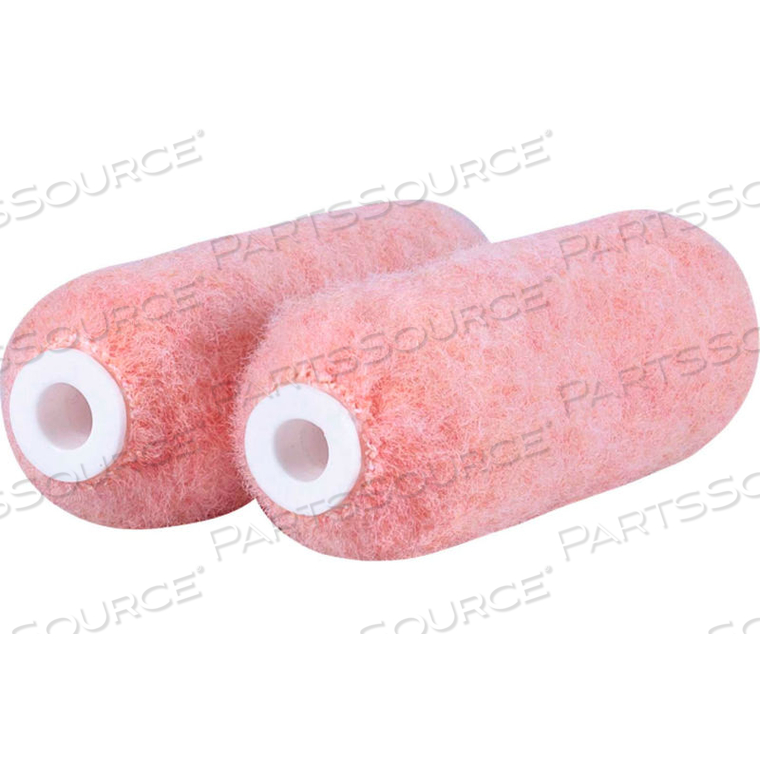 ROLLERLITE 2" X 3/8" PINK POLYESTER MINI ROLLER COVERS, 2/PACK 12/CASE by Quali-Tech Mfg ROLLERLITE 2" X 3/8" PINK POLYESTER MINI ROLLER COVERS, 2/PACK 12/CASE by Quali-Tech Mfg