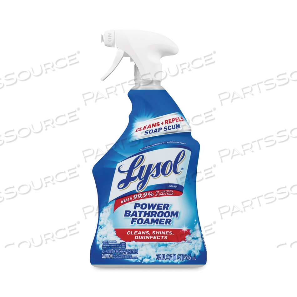 DISINFECTANT POWER BATHROOM FOAMER, LIQUID, ATLANTIC FRESH, 32 OZ SPRAY BOTTLE by Lysol DISINFECTANT POWER BATHROOM FOAMER, LIQUID, ATLANTIC FRESH, 32 OZ SPRAY BOTTLE by Lysol