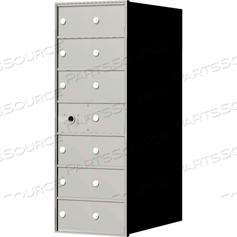 4B+ HORIZONTAL MAILBOX, 38-13/16" H, 13 MAILBOXES, FRONT LOADING, ALUMINUM, USPS by Florence Manufacturing Company