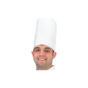 CREWWARE - DISPOSABLE CHEF'S HAT WITH SWEATBAND, 9" TALL, WHITE, QTY. 100 by John Ritzenhaler Co