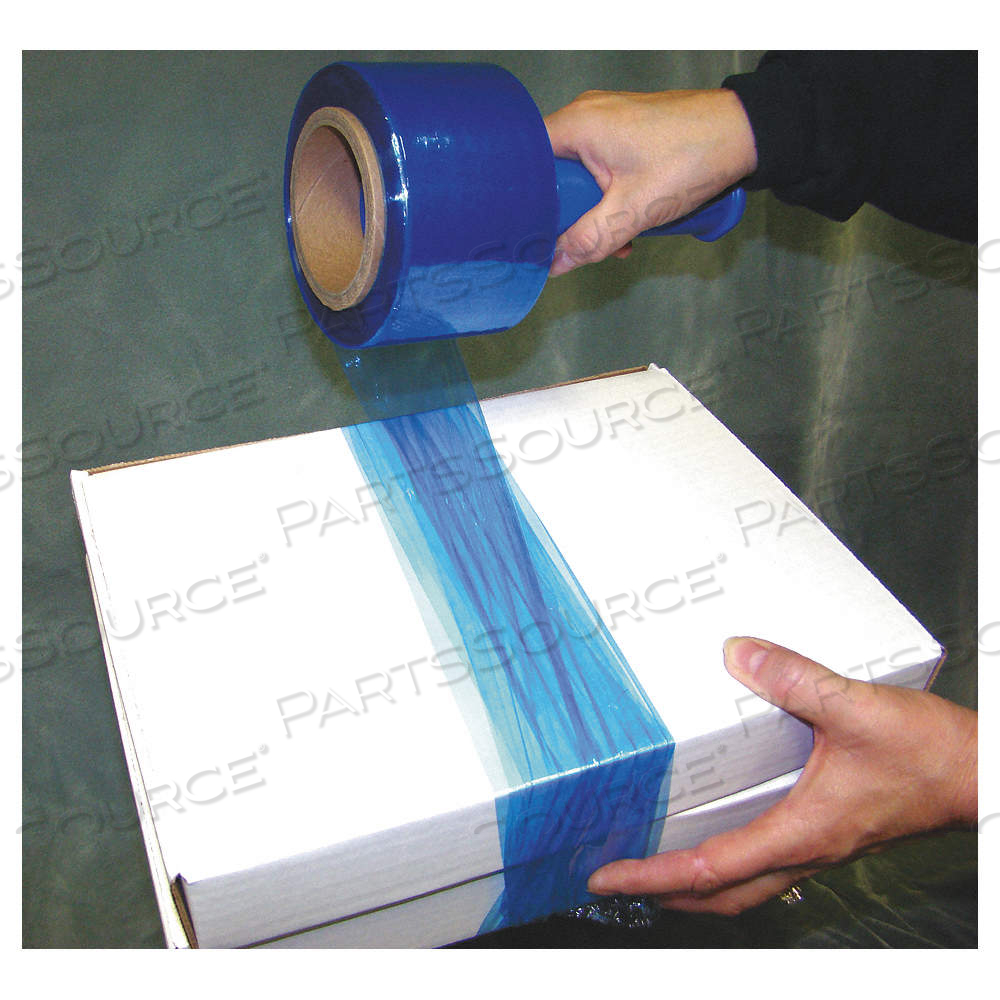 STRETCH WRAP, 80 GA GAUGE, 3 IN OVERALL WD, 1,000 FT OVERALL LG, BLUE by Approved Vendor
