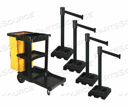 BARRIER SYSTEMS POST BLACK 15 FT BELT by VISIONTRON Corp.