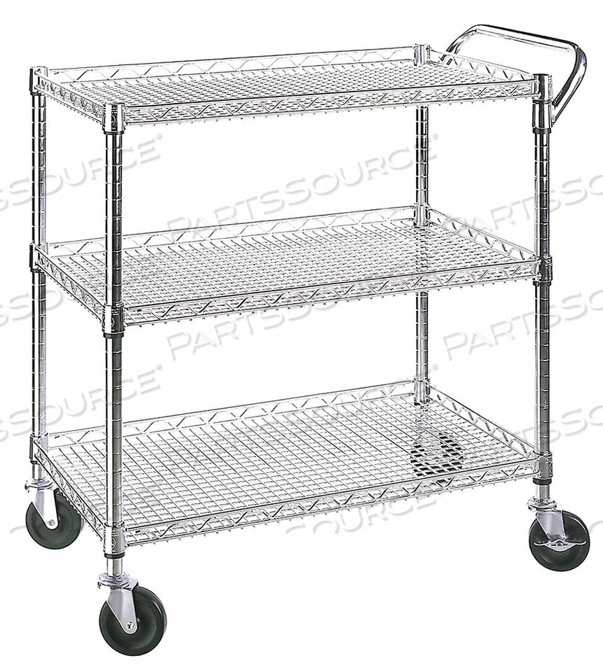 COMMERCIAL UTILITY CART 3-SHELF NSF by Seville Classics