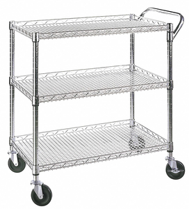 NSF COMMERCIAL UTILITY CART, 3 SHELF by Seville Classics