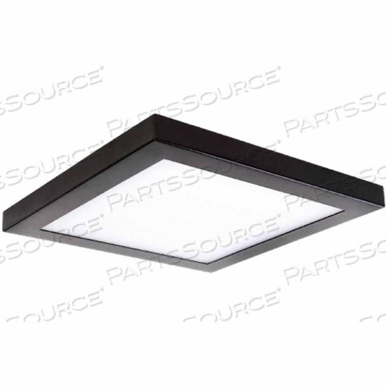 10" SQUARE PLATTER LED FLUSH MOUNT LIGHT, 30W, 120V, 3000K, BRONZE 