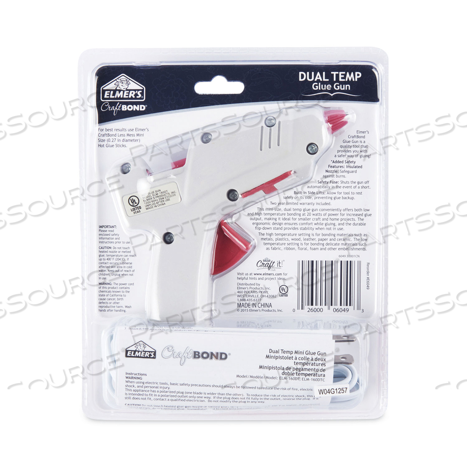 MINI HOT GLUE GUN, 20 W by Elmers