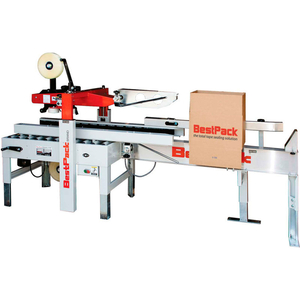 BESTPACK MSDBF22-2 SEMI-AUTOMATIC ADJUSTABLE SIDE DRIVE PACK & SEAL STATION W/ 3" TAPE HEAD by Preferred Plastics & Packaging Co., Inc.