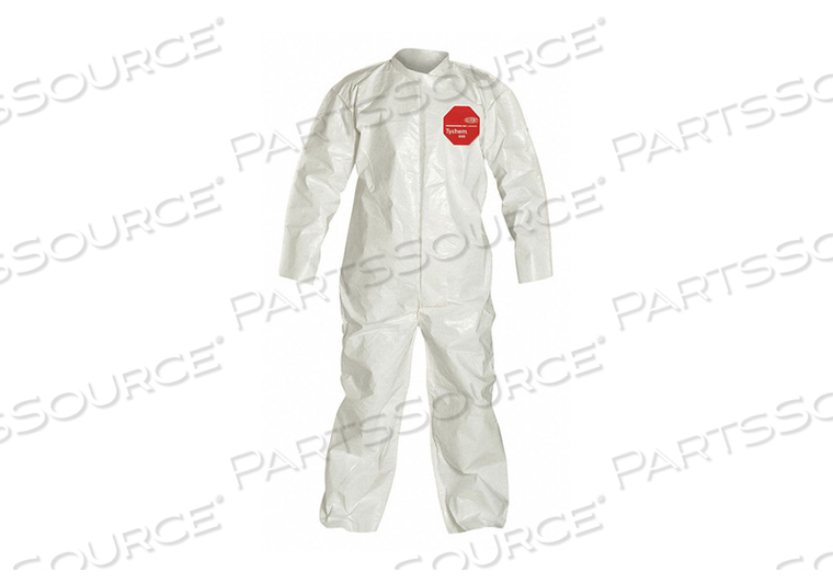 COLLARED COVERALL OPEN WHITE 2XL PK12 by DuPont COLLARED COVERALL OPEN WHITE 2XL PK12 by DuPont