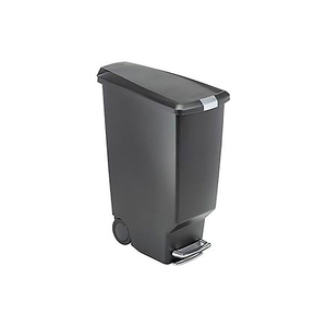 SLIM PLASTIC STEP CAN - 10-1/2 GALLON BLACK by Simplehuman