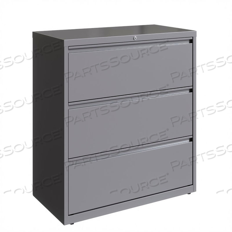 36" WIDE 3-DRAWER LATERAL FILE CABINET - ARCTIC SILVER by Hirsh 36" WIDE 3-DRAWER LATERAL FILE CABINET - ARCTIC SILVER by Hirsh
