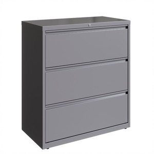 36" WIDE 3-DRAWER LATERAL FILE CABINET - ARCTIC SILVER by Hirsh