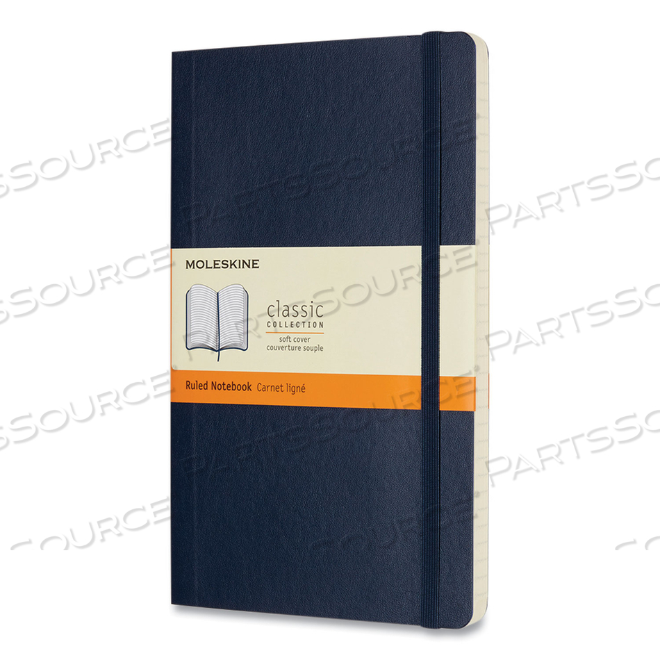 CLASSIC SOFTCOVER NOTEBOOK, 1 SUBJECT, NARROW RULE, SAPPHIRE BLUE COVER, 8.25 X 5, 192 SHEETS 