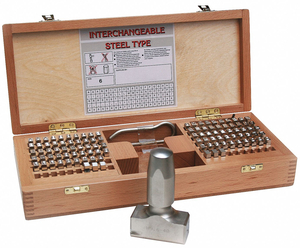 SHARP FACE STAMP KIT 1/8INH GOTHIC STEEL by Young Bros. Stamp Works, Inc.
