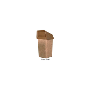 SQUARE 20 GALLON CONCRETE RECEPTACLE WITH PLASTIC LID - GRAY by Petersen Manufacturing Co. Inc. SQUARE 20 GALLON CONCRETE RECEPTACLE WITH PLASTIC LID - GRAY by Petersen Manufacturing Co. Inc.