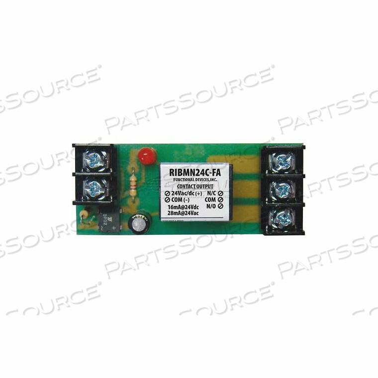 ENCLOSED POLARIZED TRACK MOUNT RELAY, 2.75", 15A, SPDT, 24VAC/VDC by RIB