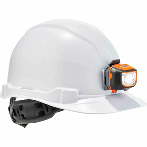 8970LED HARD HAT CAP STYLE, RATCHET SUSPENSION, LED LIGHT, CLASS E, WHITE by Ergodyne