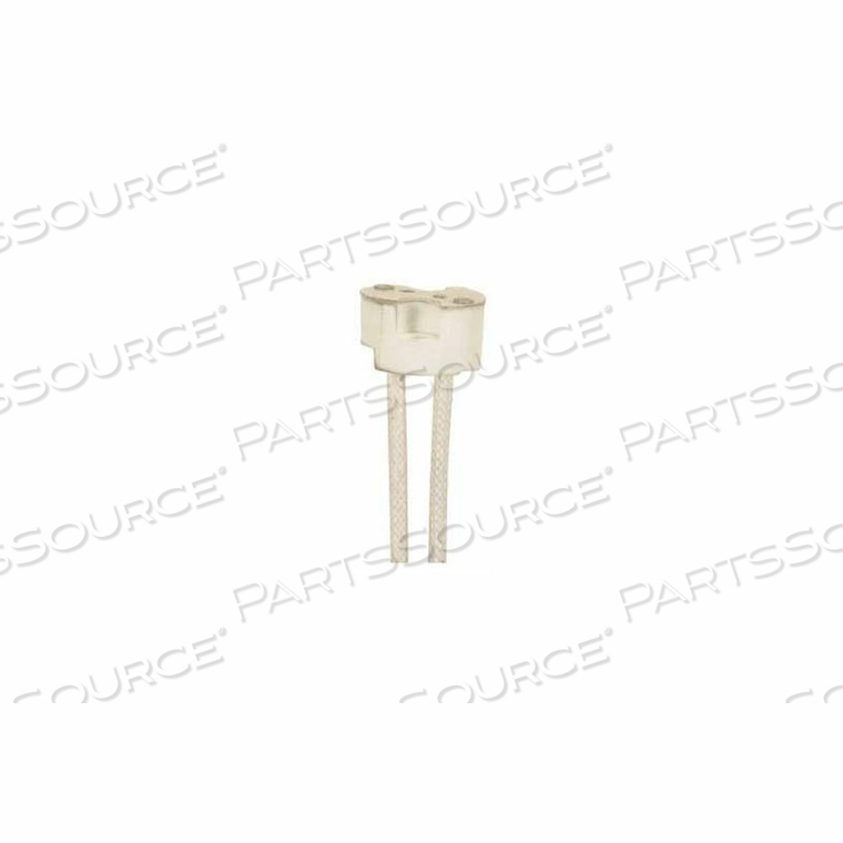 ROUND HALOGEN SOCKET W/12-IN. LEADS by Satco