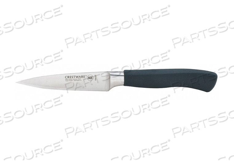 PARING KNIFE STRAIGHT 3-1/2 IN L BLACK by Crestware PARING KNIFE STRAIGHT 3-1/2 IN L BLACK by Crestware