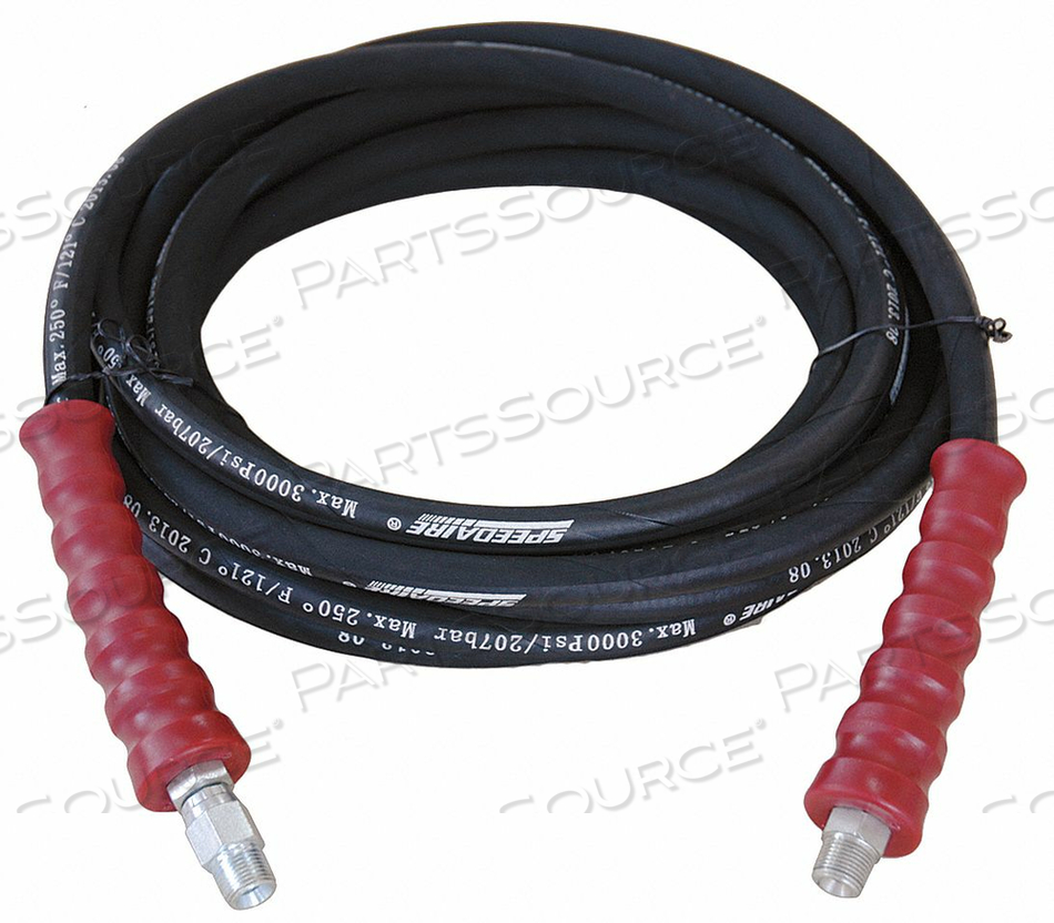 PRESSURE WASHER HOSE, HOSE INSIDE DIA. 3/8 IN, HOSE OUTSIDE DIA. 0.74 IN, HOSE LENGTH 50 FT, HOSE COLOR BLACK, HOSE TUBE MATERIAL POLYETHYLE by Speedaire PRESSURE WASHER HOSE, HOSE INSIDE DIA. 3/8 IN, HOSE OUTSIDE DIA. 0.74 IN, HOSE LENGTH 50 FT, HOSE COLOR BLACK, HOSE TUBE MATERIAL POLYETHYLE by Speedaire