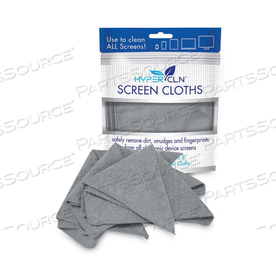 HYPERCLN SCREEN CLOTHS, 8 X 8, BLUE, 3/PACK 