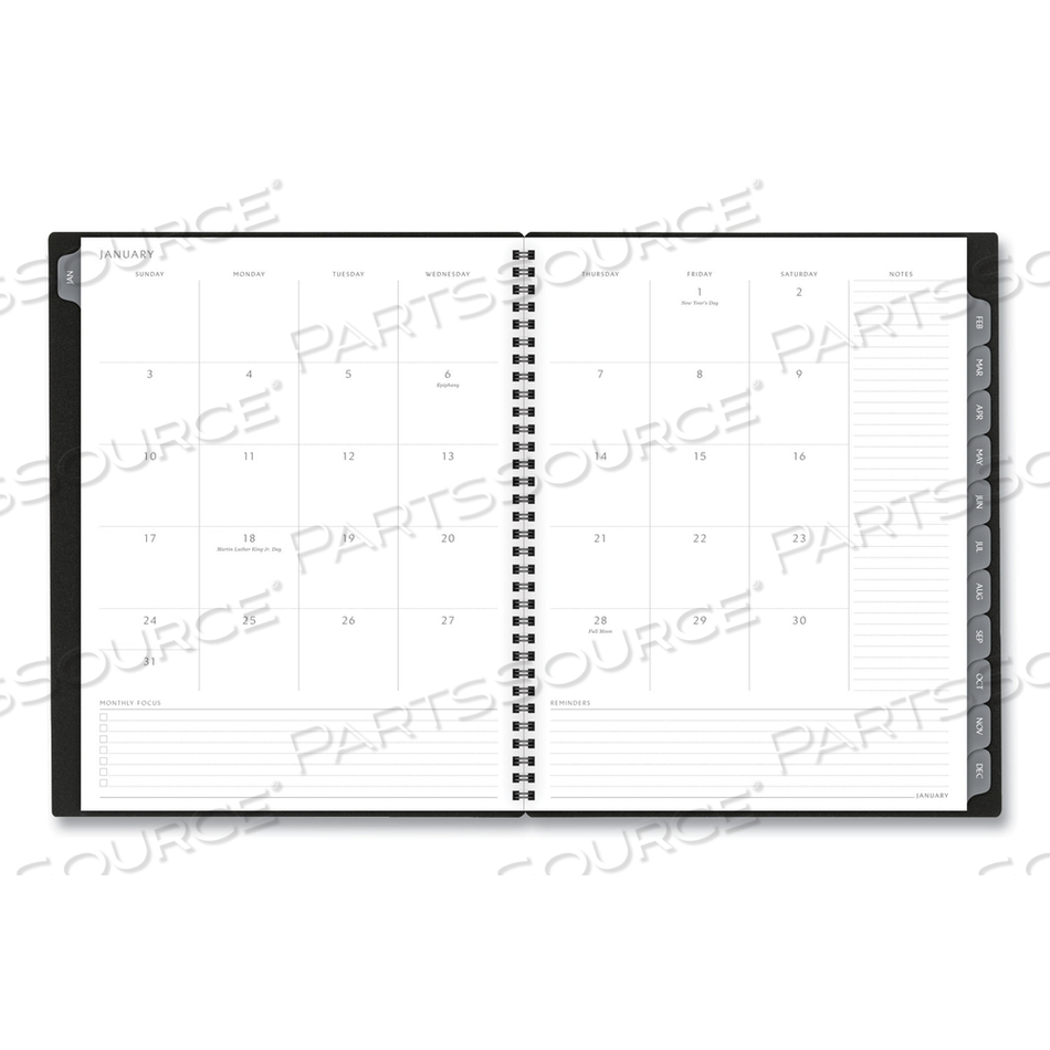 ELEVATION POLY WEEKLY/MONTHLY PLANNER, 11 X 8.5, BLACK COVER, 12-MONTH (JAN TO DEC): 2023 