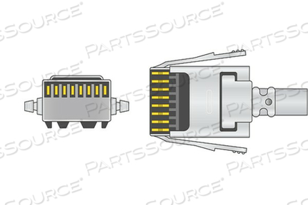 COILED PATIENT CABLE, GRAY, THERMOPLASTIC POLYURETHANE JACKET, AM4 RECTANGLE CONNECTOR, AM4 RECTANGLE CONNECTOR, MEETS CE, FDA, TUV, ROHS 