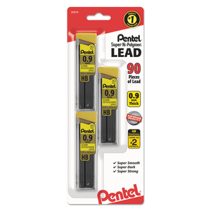 SUPER HI-POLYMER LEAD REFILLS, 0.9 MM, HB, BLACKE by Pentel of America SUPER HI-POLYMER LEAD REFILLS, 0.9 MM, HB, BLACKE by Pentel of America