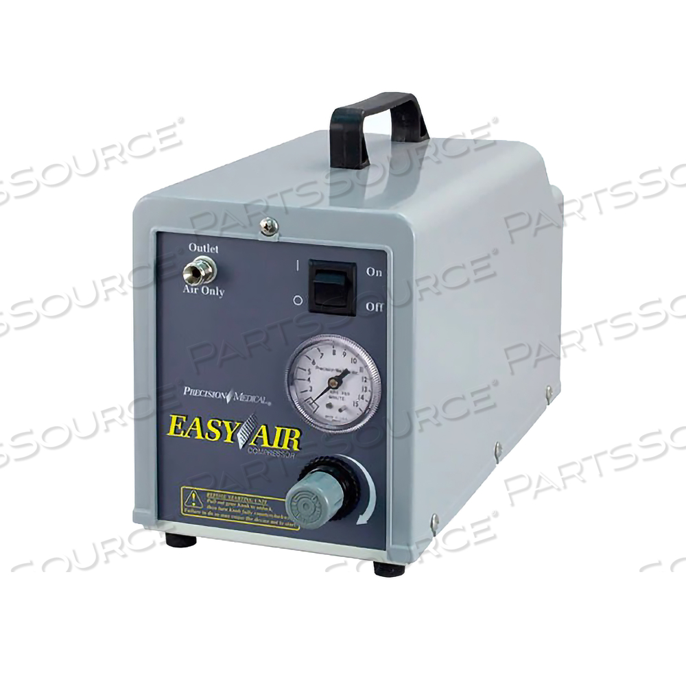 EASYAIR 16 L X 7.2 W X 10.2IN H 120V 60HZ 5A 13LPM MEDICAL AIR COMPRESSOR by Precision Medical, Inc. EASYAIR 16 L X 7.2 W X 10.2IN H 120V 60HZ 5A 13LPM MEDICAL AIR COMPRESSOR by Precision Medical, Inc.