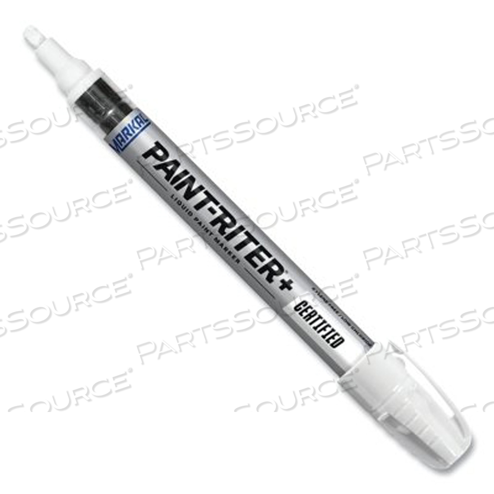 PAINT-RITER+ CERTIFIED LIQUID PAINT MARKER, WHITE, 1/8 IN TIP, MEDIUM by Markal PAINT-RITER+ CERTIFIED LIQUID PAINT MARKER, WHITE, 1/8 IN TIP, MEDIUM by Markal
