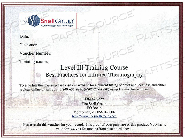 LEVEL III THERMOGRAPHY TRAINING by The Snell Group