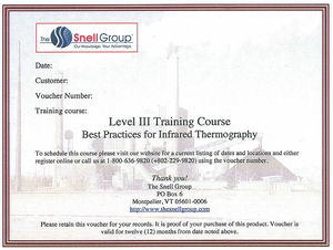 LEVEL III THERMOGRAPHY TRAINING by The Snell Group LEVEL III THERMOGRAPHY TRAINING by The Snell Group