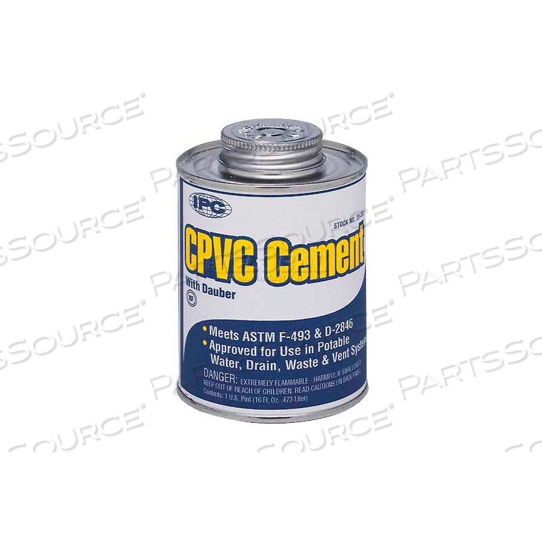 LOW V.O.C. CPVC CEMENT, FOR PIPE & FITTINGS, 1/2 PT. 