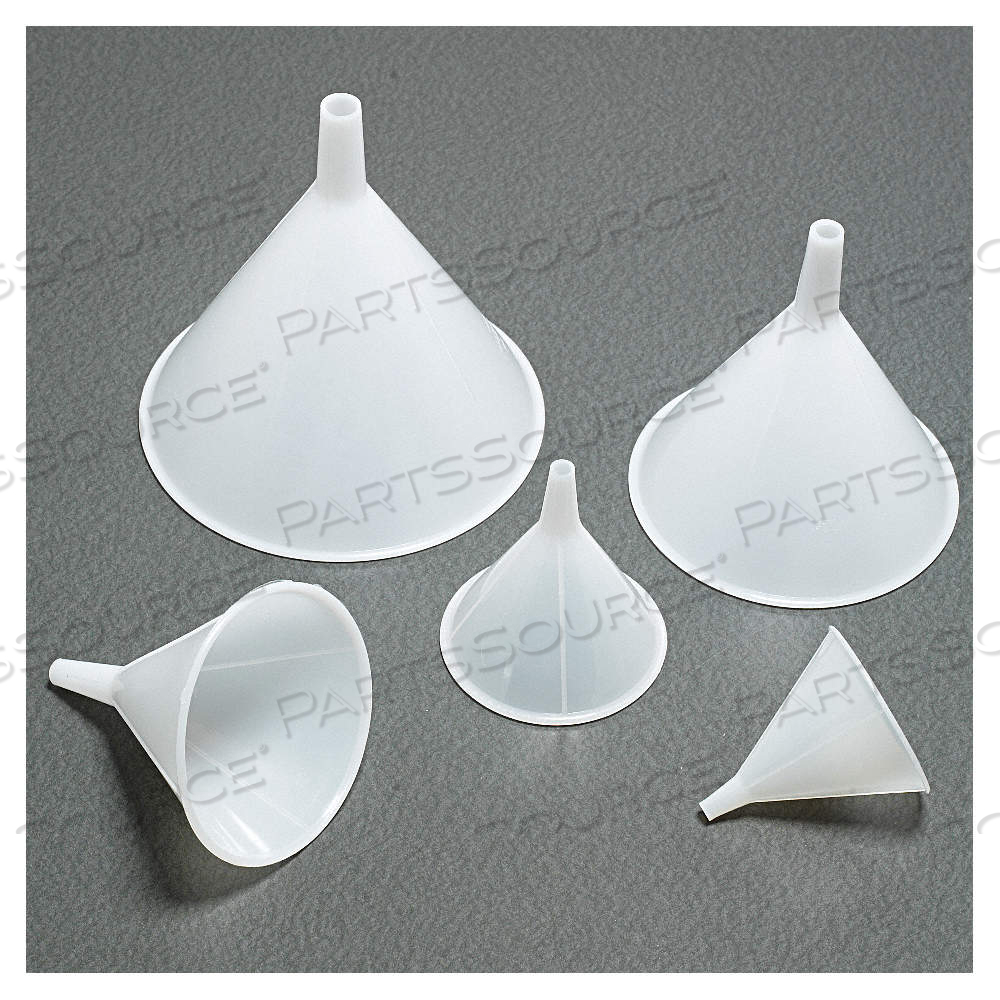 UTILITY FUNNEL SET, PLASTIC, 4 FL OZ_8 FL OZ_16 FL OZ_32 FL OZ_64 FL OZ CAPACITY - OZ, POLYPROPYLENE by Approved Vendor