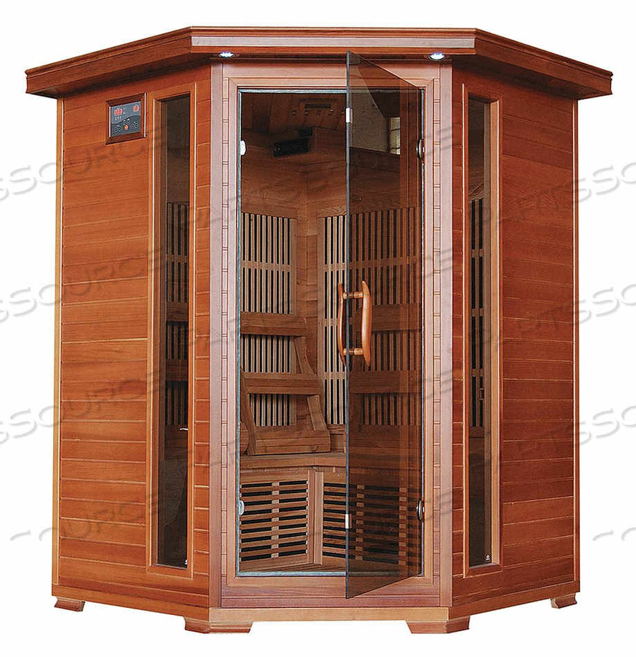 SAUNA CORNER 3 PPL CARBON HEATER CEDAR by Radiant Health Saunas SAUNA CORNER 3 PPL CARBON HEATER CEDAR by Radiant Health Saunas