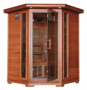 SAUNA CORNER 3 PPL CARBON HEATER CEDAR by Radiant Health Saunas