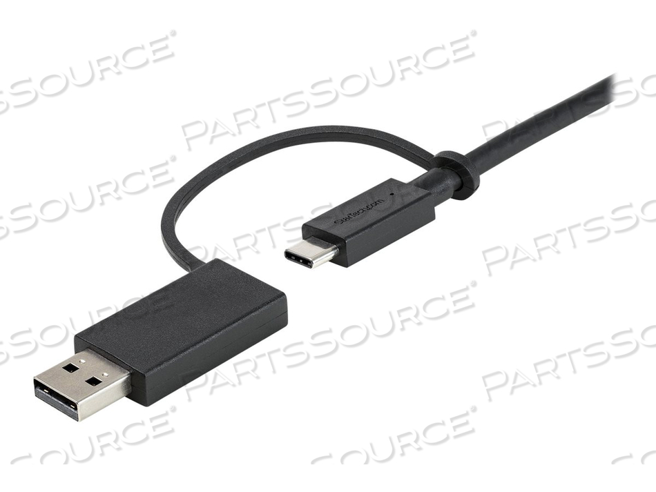 STARTECH.COM 3FT (1M) USB C CABLE W/ USB-A ADAPTER DONGLE, HYBRID 2-IN-1 USB C CABLE W/ USB-A | USB-C TO USB-C (10GBPS/100W PD), USB-A TO USB-C (5GBPS by StarTech.com Ltd. STARTECH.COM 3FT (1M) USB C CABLE W/ USB-A ADAPTER DONGLE, HYBRID 2-IN-1 USB C CABLE W/ USB-A | USB-C TO USB-C (10GBPS/100W PD), USB-A TO USB-C (5GBPS by StarTech.com Ltd.