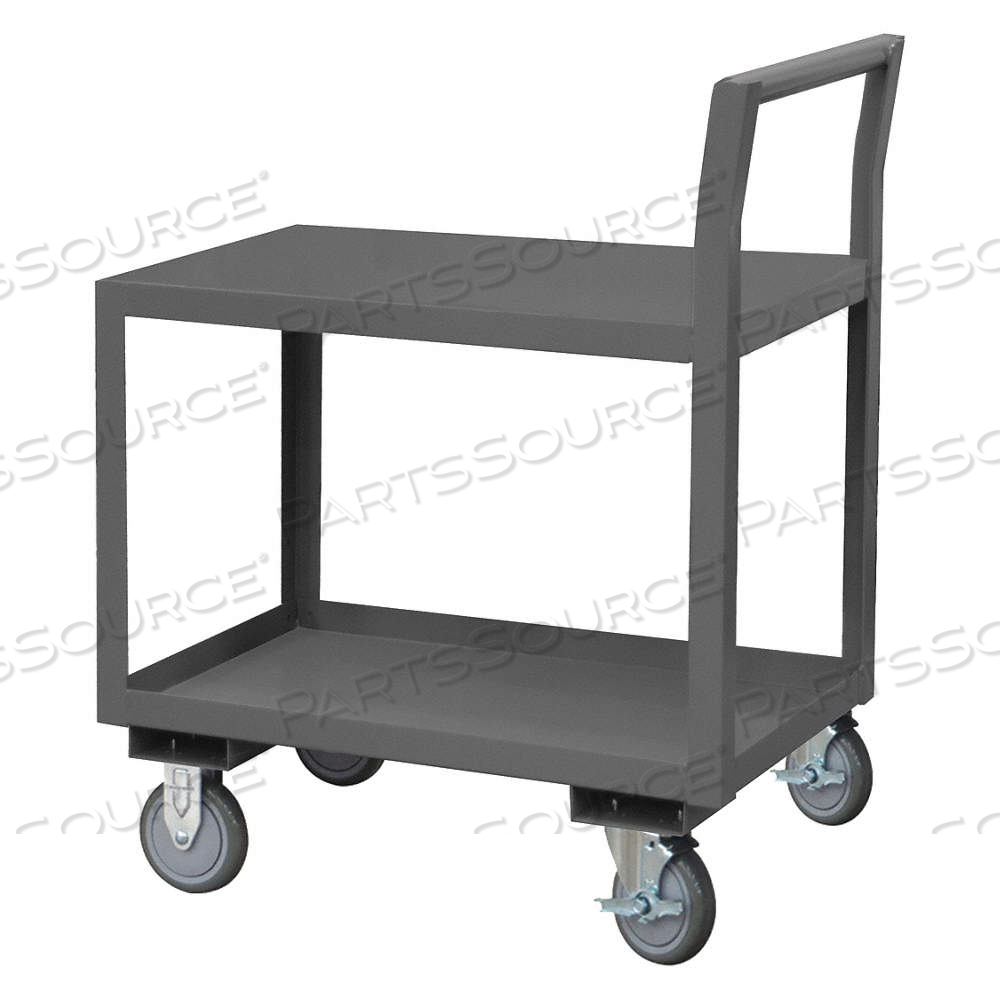 LOW-PROFILE UTILITY CART WITH LIPPED & FLUSH METAL SHELVES, 1,200 LB LOAD CAPACITY by Approved Vendor LOW-PROFILE UTILITY CART WITH LIPPED & FLUSH METAL SHELVES, 1,200 LB LOAD CAPACITY by Approved Vendor