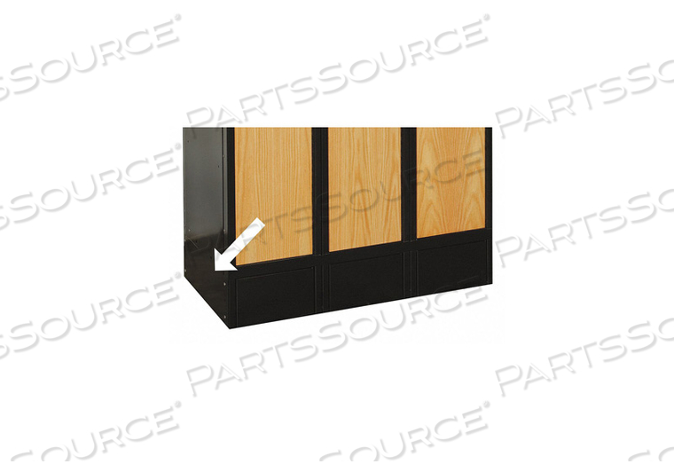 LOCKER END BASE D 18 IN H 6 IN BLACK by Hallowell LOCKER END BASE D 18 IN H 6 IN BLACK by Hallowell